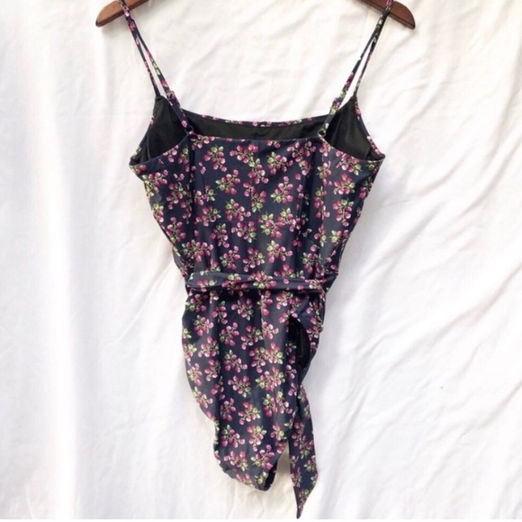 J.CREW | NWT TOPSTITCHED TIE WAIST ONE PIECE IN TWILIGHT BERRY SIZE 12 - Picture 11 of 11